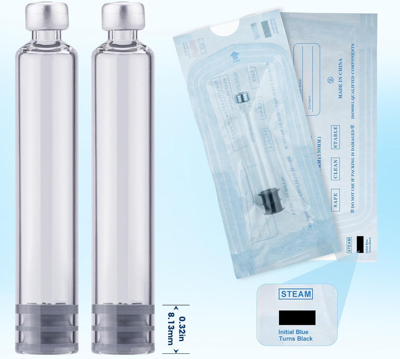 60 Unit insulin pen Protect Case and 2Pcs 3ml Cartridges (Blue)